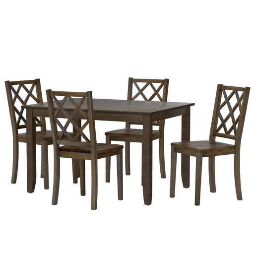 Harbor - 5 Piece Dining Set - Brown - Premium 5 Piece Dining Room Sets from Emerald Home - Just $559! Shop now at Furniture Wholesale Plus  We are the best furniture store in Nashville, Hendersonville, Goodlettsville, Madison, Antioch, Mount Juliet, Lebanon, Gallatin, Springfield, Murfreesboro, Franklin, Brentwood