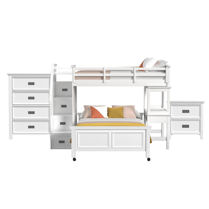 Hampton Kids - Loft With Staircase And Desk With Speaker Bedroom Set – 3 Piece Bedroom Sets by Elements International at Furniture Wholesale Plus , Nashville furniture store