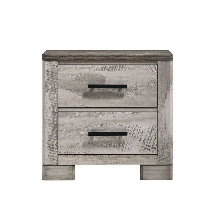 Millers Cove - 2-Drawer Nightstand - Distressed Gray – Accent Nightstands by Elements International at Furniture Wholesale Plus , Nashville furniture store