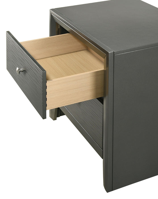 Denker - Nightstand - Gun Metal – Accent Nightstands by Crown Mark at Furniture Wholesale Plus , Nashville furniture store