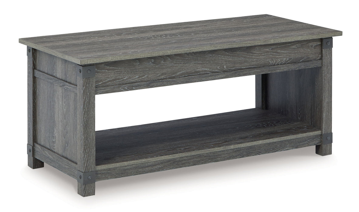 Freedan - 3 Pc. - Coffee Table, 2 End Tables - Grayish Brown – Table Sets by Signature Design by Ashley® at Furniture Wholesale Plus , Nashville furniture store