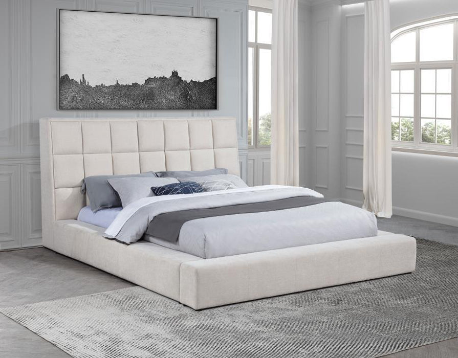 Dreux - Upholstered Panel Platform Bed – Upholstered Beds by Coaster Fine Furniture at Furniture Wholesale Plus , Nashville furniture store