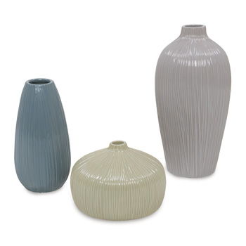 Eiderman - Vase Set (Set of 3) - Gray / Blue / Green – Vases & Jars by Signature Design by Ashley® at Furniture Wholesale Plus , Nashville furniture store