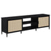 Amherst - 70" 2-Door Metal TV Stand Media Console - Black – TV Stands by Coaster Fine Furniture at Furniture Wholesale Plus , Nashville furniture store