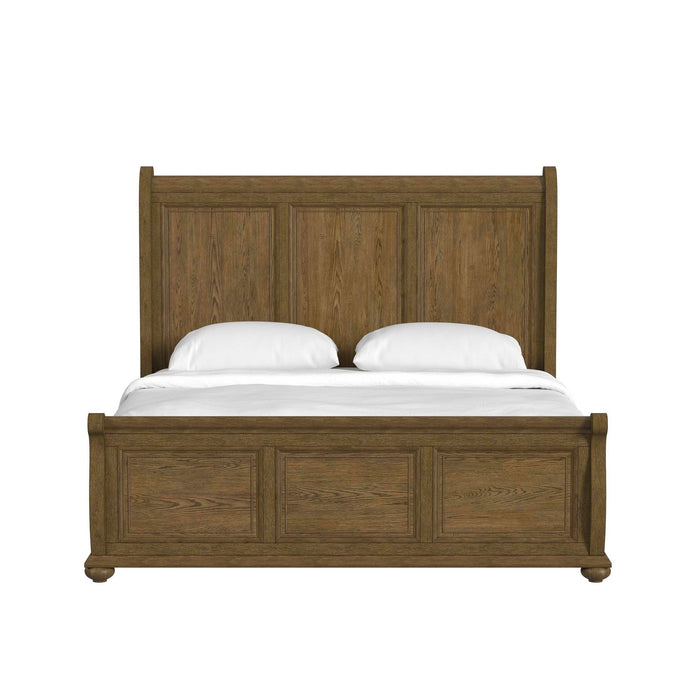 Heritage & Home - King Sleigh Bed - Oak Brown – Sleigh Beds by Elements International at Furniture Wholesale Plus , Nashville furniture store