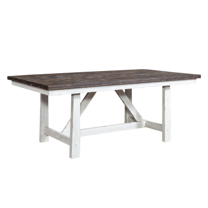 Farmhouse - Trestle Table Set – 5 Piece Dining Room Sets by Liberty Furniture at Furniture Wholesale Plus , Nashville furniture store