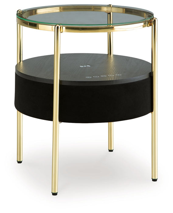 Nedman - Accent Table With Speaker - Black / Gold Finish – Accent Tables by Signature Design by Ashley® at Furniture Wholesale Plus , Nashville furniture store
