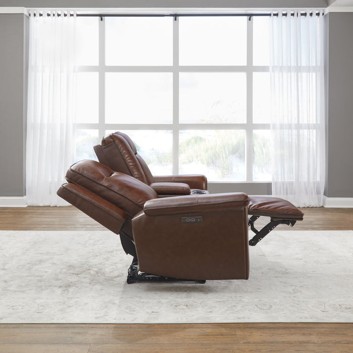 Avery - Loveseat With Console P2 - Cognac – Reclining Loveseats by Liberty Furniture at Furniture Wholesale Plus , Nashville furniture store