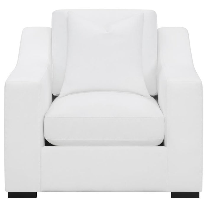 Ashlyn - Upholstered Sloped Arm Accent Chair - White - Premium Accent Chairs from CoasterElevations - Just $819! Shop now at Furniture Wholesale Plus  We are the best furniture store in Nashville, Hendersonville, Goodlettsville, Madison, Antioch, Mount Juliet, Lebanon, Gallatin, Springfield, Murfreesboro, Franklin, Brentwood