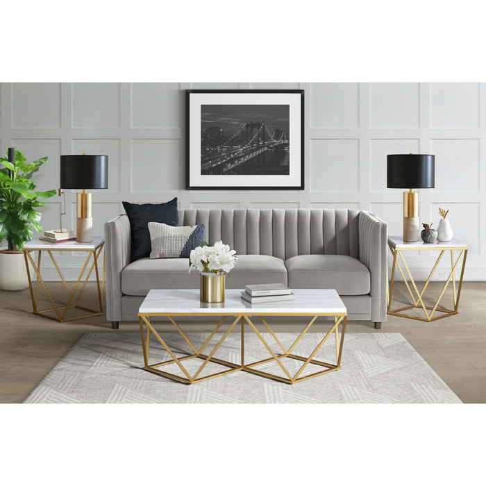 Riko - Rectangular Coffee Table With Metal Leg - Gold – Coffee Tables by Elements International at Furniture Wholesale Plus , Nashville furniture store