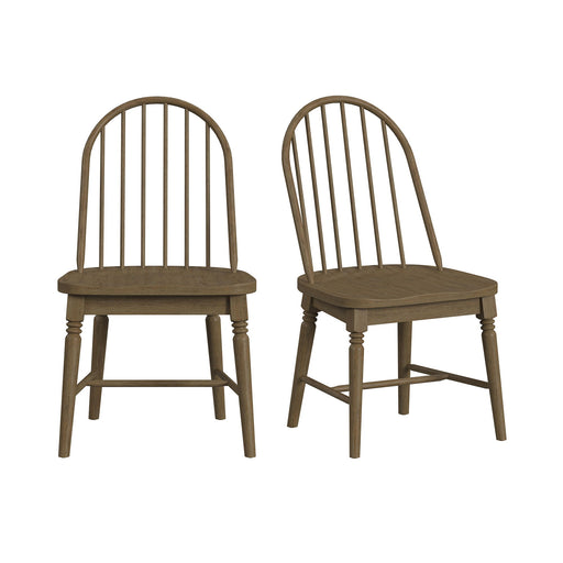 Heritage - Windsor Side Chair (Set of 2) With Leveler - Oak Brown – Chair Sets by Elements International at Furniture Wholesale Plus , Nashville furniture store