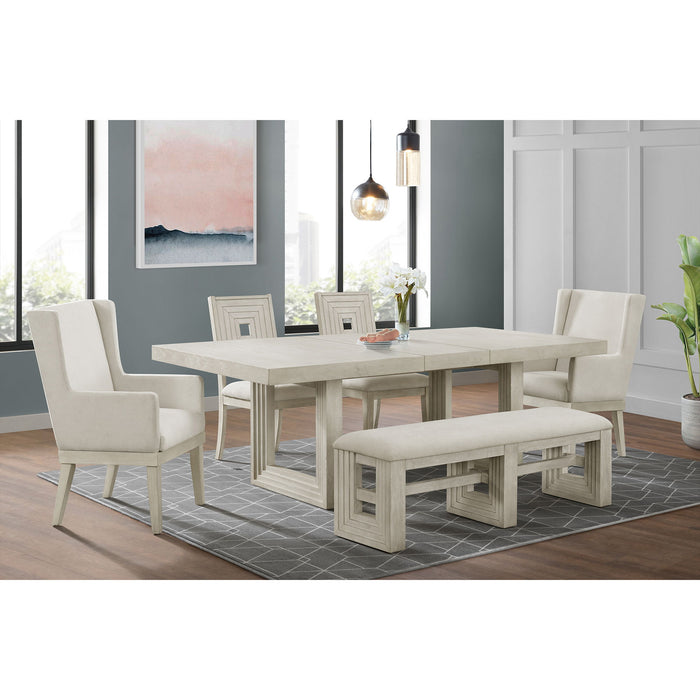 Avalanche - Dining Bench - Antique White – Upholstered Benches by Elements International at Furniture Wholesale Plus , Nashville furniture store
