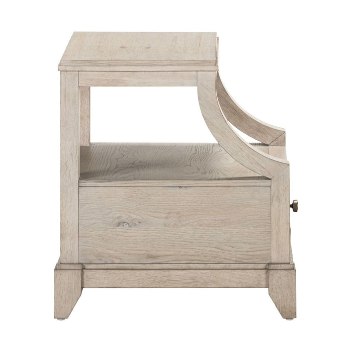 New Haven - Chairside Table - Sanctuary White – Chair Side Tables by Liberty Furniture at Furniture Wholesale Plus , Nashville furniture store