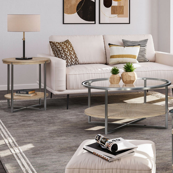 Paran Place - 3 Piece Table Set (Cocktail Table & 2 End Tables) - Natural – Table Sets by Liberty Furniture at Furniture Wholesale Plus , Nashville furniture store
