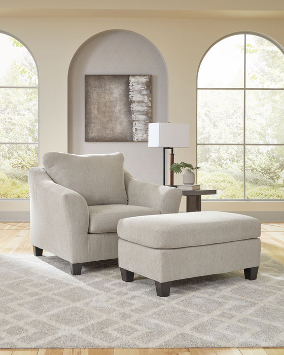 Willarae - 2 Pc. - Chair And A Half, Ottoman - Taupe – Stationary Chair & Ottoman by Benchcraft® at Furniture Wholesale Plus , Nashville furniture store