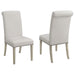 Salem - Fabric Upholstered Dining Side Chair (Set of 2) - Beige - Premium Chair Sets from CoasterEssence - Just $309! Shop now at Furniture Wholesale Plus  We are the best furniture store in Nashville, Hendersonville, Goodlettsville, Madison, Antioch, Mount Juliet, Lebanon, Gallatin, Springfield, Murfreesboro, Franklin, Brentwood