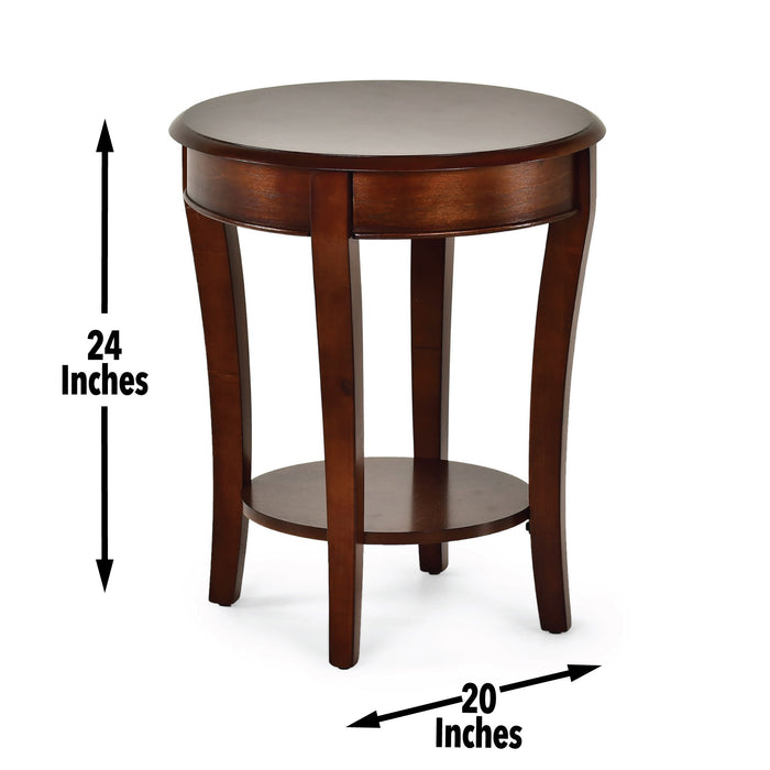 Troy - End Table 20" Round - Brown – End Tables by Steve Silver Furniture at Furniture Wholesale Plus , Nashville furniture store