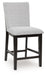 Neymorton - Upholstered Barstool (Set of 2) - Dark Grayish Brown – Stool Sets by Signature Design by Ashley® at Furniture Wholesale Plus , Nashville furniture store