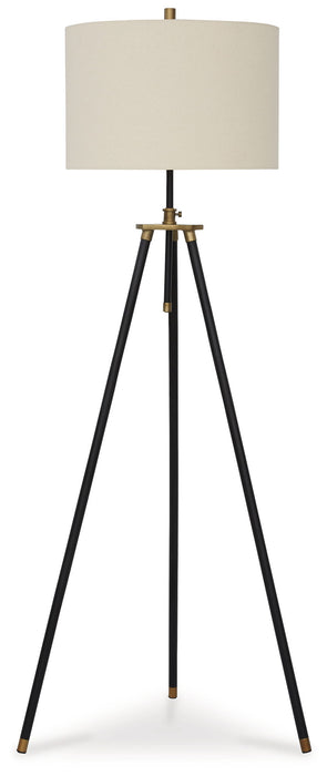 Cashner - Metal Floor Lamp - Black / Gold Finish – Floor Lamps by Signature Design by Ashley® at Furniture Wholesale Plus , Nashville furniture store
