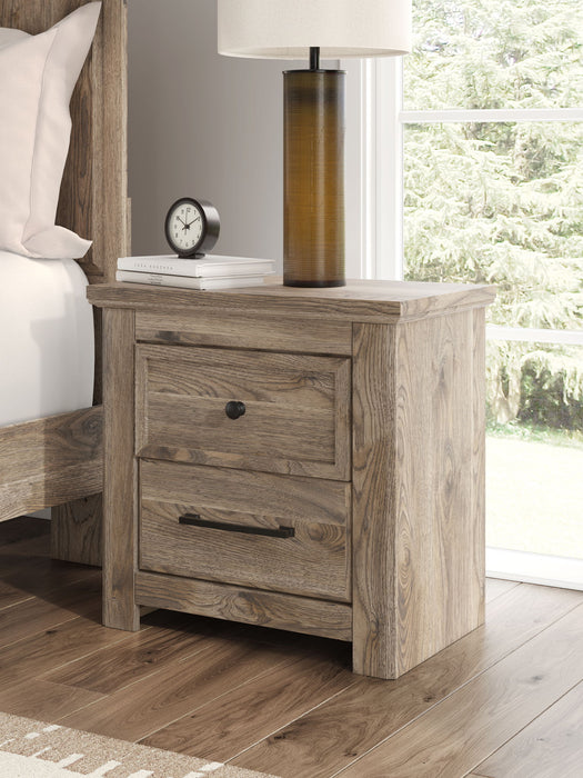 Rusticott - Two Drawer Night Stand - Brown – Nightstands w/ Charging Stations by Signature Design by Ashley® at Furniture Wholesale Plus , Nashville furniture store
