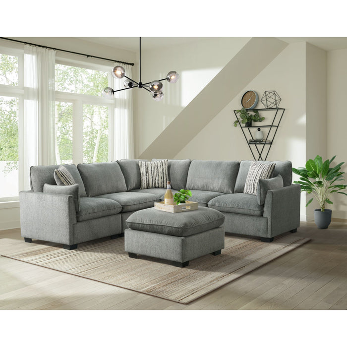 Deville - Modular Ottoman - Nova Gray – Upholstered Ottomans by Elements International at Furniture Wholesale Plus , Nashville furniture store