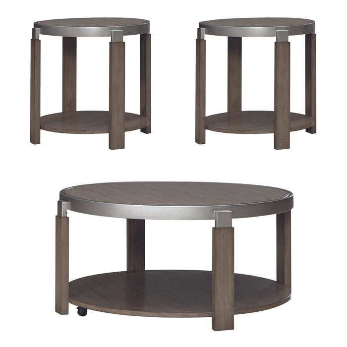 Sutton - 3 Piece Set - Bleached Sand – Table Sets by Liberty Furniture at Furniture Wholesale Plus , Nashville furniture store