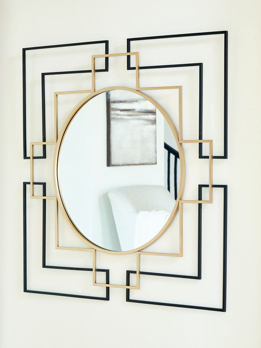 Oceanal - Accent Mirror - Black / Gold Finish – Accent Mirrors by Signature Design by Ashley® at Furniture Wholesale Plus , Nashville furniture store
