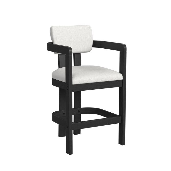 Portland - Arm Barstool (Set of 2) - Black / White – Stool Sets by Elements International at Furniture Wholesale Plus , Nashville furniture store