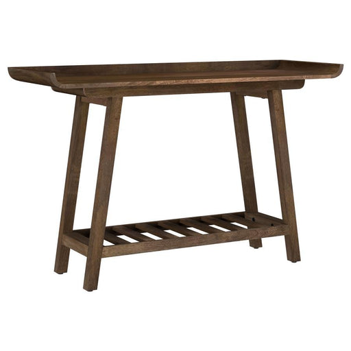 Ornelas - Console Table With Slatted Shelf - Mango Brown – Console Tables by Coaster Fine Furniture at Furniture Wholesale Plus , Nashville furniture store