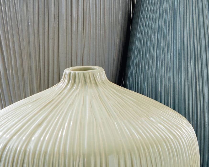Eiderman - Vase Set (Set of 3) - Gray / Blue / Green – Vases & Jars by Signature Design by Ashley® at Furniture Wholesale Plus , Nashville furniture store