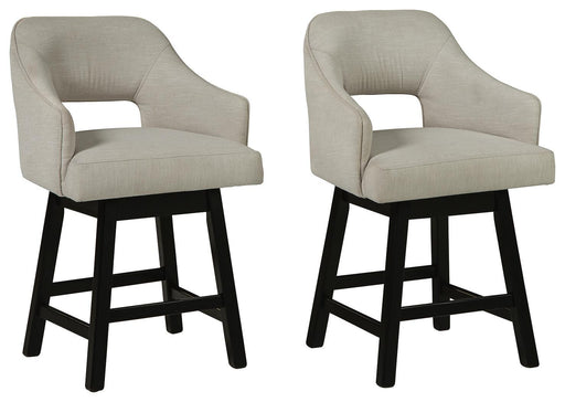 Tallenger - Upholstered Swivel Barstool (Set of 2) – Stool Sets by Signature Design by Ashley® at Furniture Wholesale Plus , Nashville furniture store