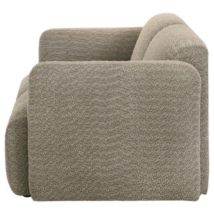 Dorset - Fabric Upholstered Round Track Arm Loveseat – Stationary Loveseats by Coaster Fine Furniture at Furniture Wholesale Plus , Nashville furniture store