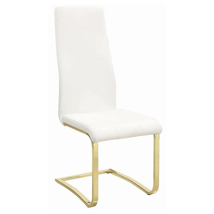 Montclair - Upholstered Dining Side Chair (Set of 4) - White - Premium Chair Sets from CoasterEssence - Just $629! Shop now at Furniture Wholesale Plus  We are the best furniture store in Nashville, Hendersonville, Goodlettsville, Madison, Antioch, Mount Juliet, Lebanon, Gallatin, Springfield, Murfreesboro, Franklin, Brentwood