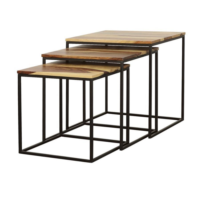 Belcourt - 3 Piece Square Nesting Tables - Natural And Black – Nesting Tables by CoasterElevations at Furniture Wholesale Plus , Nashville furniture store
