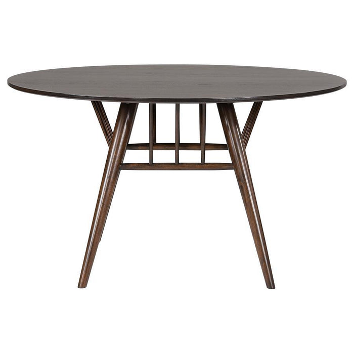 Everton - Round Wood Dining Table - Dark Walnut – Dining Tables by CoasterEveryday at Furniture Wholesale Plus , Nashville furniture store
