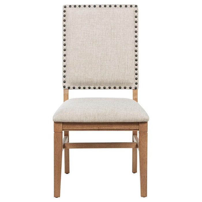 Middleton - Upholstered Dining Side Chair Beige (Set of 2) - Natural – Chair Sets by Coaster Fine Furniture at Furniture Wholesale Plus , Nashville furniture store