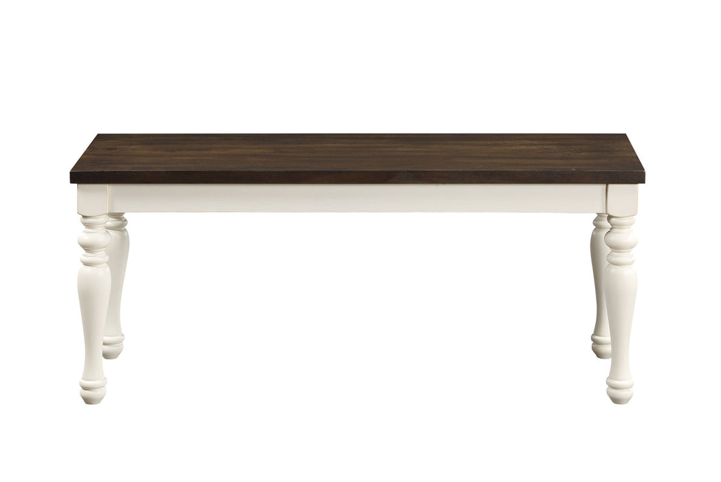 Joanna - Bench - Two Tone – Dining Benches by Steve Silver Furniture at Furniture Wholesale Plus , Nashville furniture store