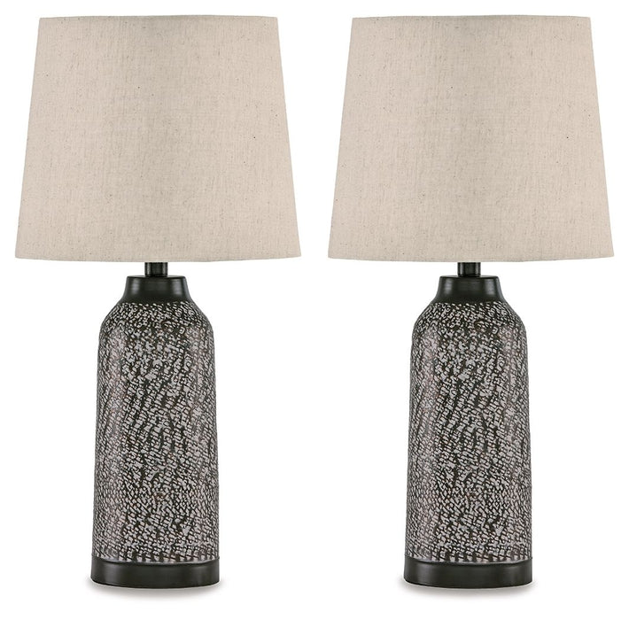 Lanson - Metal Table Lamp (Set of 2) - Antique Bronze Finish – Table Lamps by Signature Design by Ashley® at Furniture Wholesale Plus , Nashville furniture store