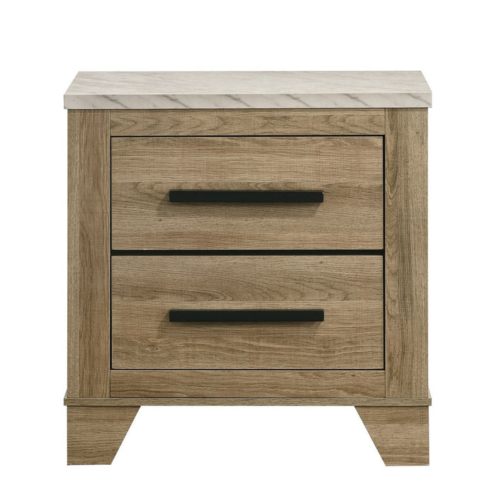 Caro - Nightstand - Natural – Accent Nightstands by Elements International at Furniture Wholesale Plus , Nashville furniture store
