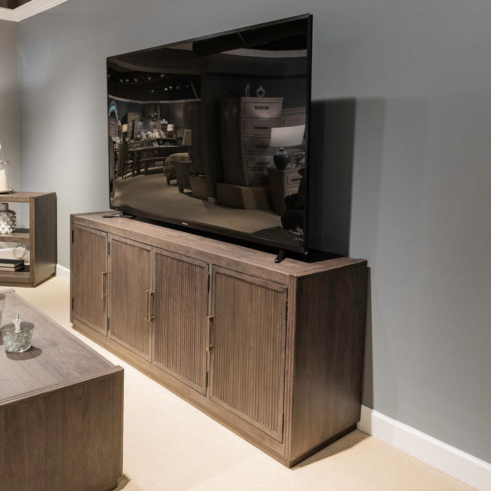 Modern Edge - 77" TV Console - Caffe – TV Stands by Liberty Furniture at Furniture Wholesale Plus , Nashville furniture store