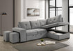 Roanne - Fabric Upholstered Sleeper Sectional Sofa - Gray – Sleeper Sectionals by Coaster Fine Furniture at Furniture Wholesale Plus , Nashville furniture store