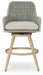 Seton Creek - Barstool With Cushion (Set of 2) - Beige / Gray – Stool Sets by Signature Design by Ashley® at Furniture Wholesale Plus , Nashville furniture store