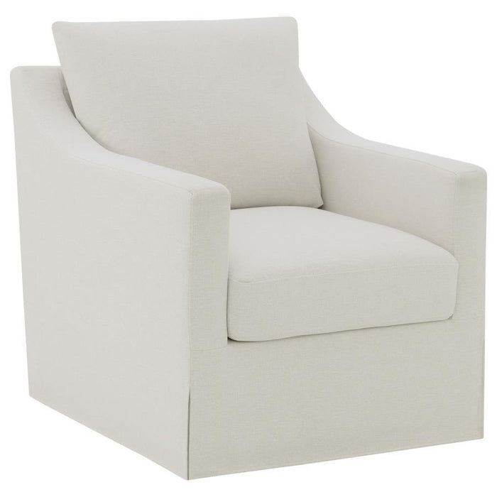 Winter - Upholstered Sloped Arm Accent Swivel Chair - Premium Swivel Chairs from Coaster Fine Furniture - Just $549! Shop now at Furniture Wholesale Plus  We are the best furniture store in Nashville, Hendersonville, Goodlettsville, Madison, Antioch, Mount Juliet, Lebanon, Gallatin, Springfield, Murfreesboro, Franklin, Brentwood