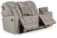 Elevate Edges - Glide Reclining Loveseat With Console - Coin – Reclining Loveseats by Signature Design by Ashley® at Furniture Wholesale Plus , Nashville furniture store