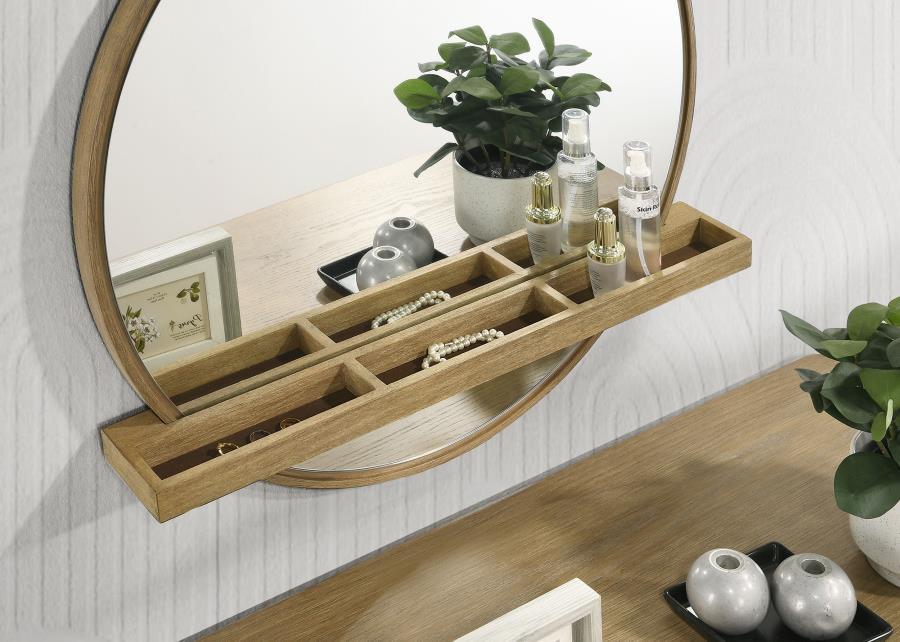 Arini - Round Vanity Wall Mirror With Shelf - Premium Vanity Mirrors from CoasterElevations - Just $259! Shop now at Furniture Wholesale Plus  We are the best furniture store in Nashville, Hendersonville, Goodlettsville, Madison, Antioch, Mount Juliet, Lebanon, Gallatin, Springfield, Murfreesboro, Franklin, Brentwood
