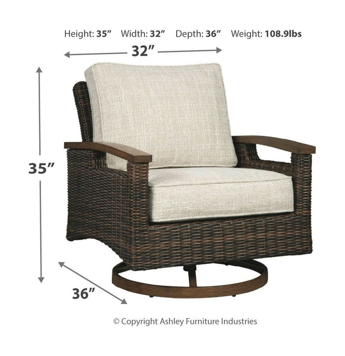 Paradise Trail - 3 Pc. - Lounge Set - Medium Brown – 3 Piece Outdoor Sets by Signature Design by Ashley® at Furniture Wholesale Plus , Nashville furniture store