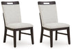 Neymorton - Dining Upholstered Side Chair (Set of 2) - Light Gray / Brown – Chair Sets by Signature Design by Ashley® at Furniture Wholesale Plus , Nashville furniture store