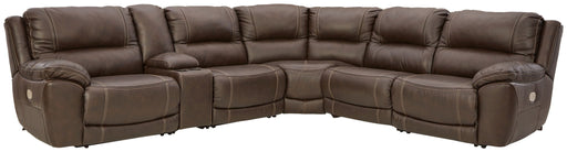 Dunleith - Power Sectional 6 Pc - Chocolate – Reclining Sectionals by Signature Design by Ashley® at Furniture Wholesale Plus , Nashville furniture store