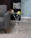 Laning - Round Glass Top Acrylic Side Table - Clear – Side Tables by CoasterEveryday at Furniture Wholesale Plus , Nashville furniture store