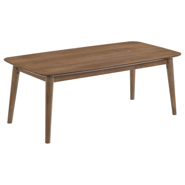 Radley - 3 Piece Rectangular Coffee Table Set - Natural Walnut – Table Sets by CoasterEssence at Furniture Wholesale Plus , Nashville furniture store